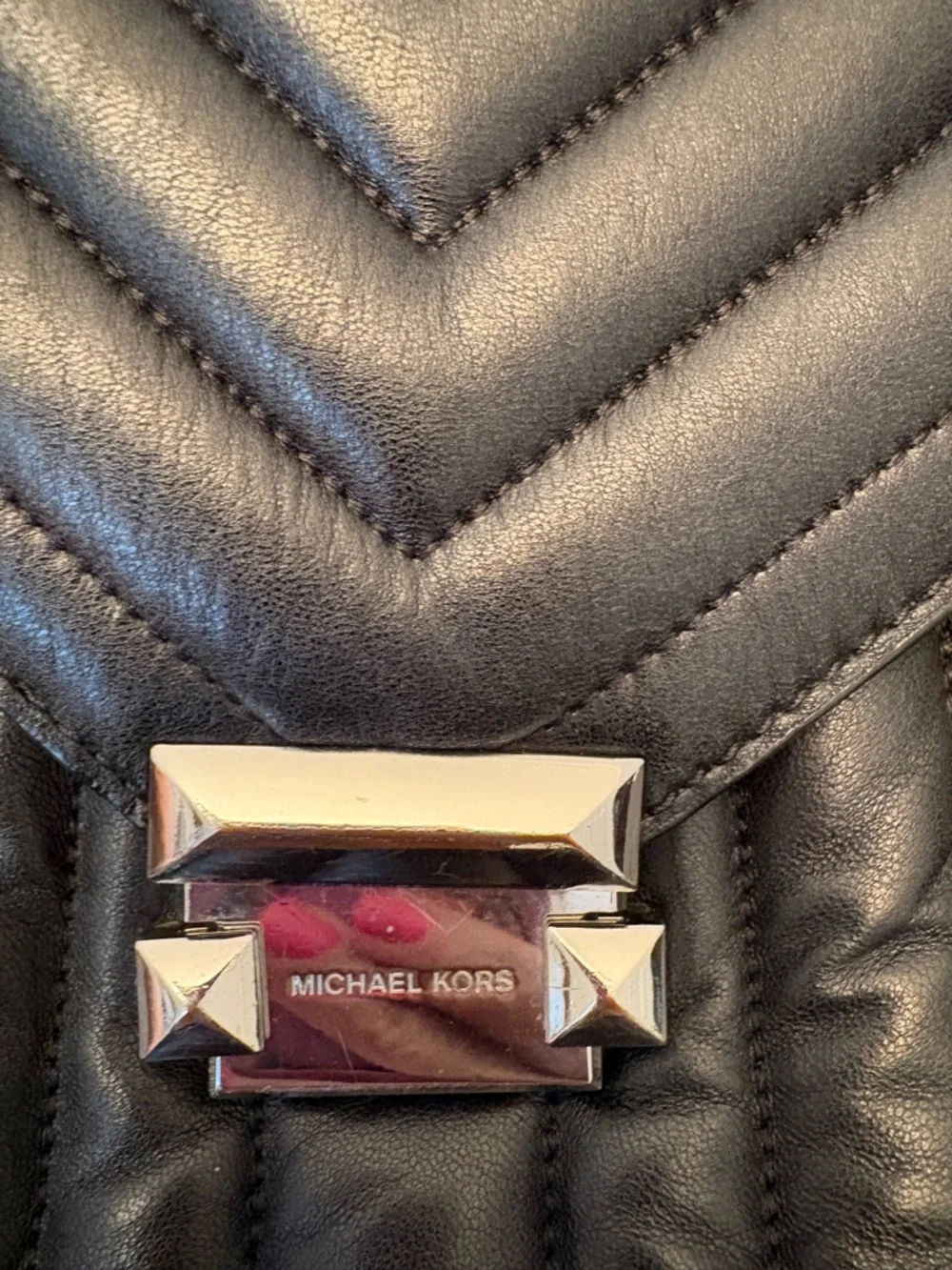 Michael Kors Black Quilted Leather Backpack - Picture 7 of 8